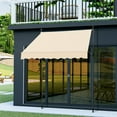 thumbnail image 5 of YYAo Patio Awning,Patio Door Window,78.7"D x 47.2"W x(78.7 -118.1)"H Retractable Awning Khaki, 5 of 13