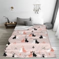 thumbnail image 5 of Bingfone White And Black Rabbit Print Flannel Fleece Blanket Throw Blanket for Bed,Sofa,Couch,Travel,Camping(60"x50" ), 5 of 8