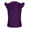 thumbnail image 6 of Ahabrexf Long Sleeve Blouses for Women Solid Color V Neck Zipper Top Casual Polyester Sleeveless 1Pc, 6 of 9