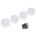 thumbnail image 3 of MERIGLARE White Circle Count 4 Wheel Rim RC Wheel Hub Tire and Wheel Rim Sets 1.9inch, 3 of 9