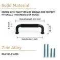 thumbnail image 4 of Goo-Ki 3''(76 mm) Hole Centers Zinc Alloy Cabinet Handles, Matte Black Cabinet Pulls for Kitchen,Drawer,Cupboard & Wardrobe, 6 Pack, 4 of 8