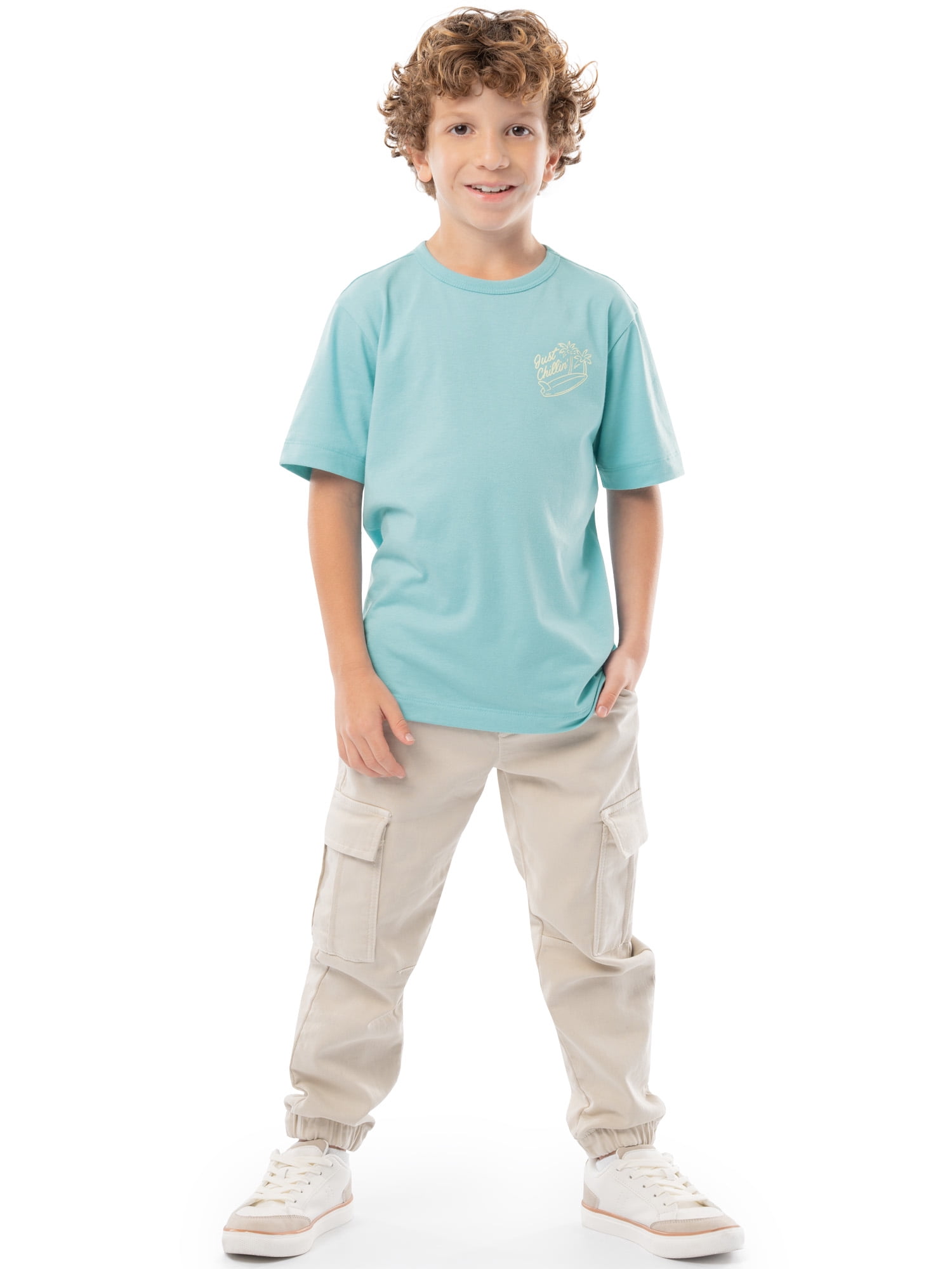 Boy's Short Sleeve Elevated Graphic T-Shirt 2-Pack, Sizes 4-18