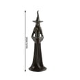 thumbnail image 3 of Gothic Witch Figurine with Candlestick, Spooky Halloween Tabletop Decoration for Living Room, Fireplace, Party & Indoor Display, 2 Pcs, 3 of 7