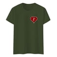 thumbnail image 4 of T-shirt Femme Saint-Valentin 2026 Mode Manches Courtes Col Rond Cœur Graphique, 4 of 4