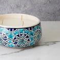thumbnail image 3 of Large Blue Mosaic Ceramic Bowl Candle, 3 of 4