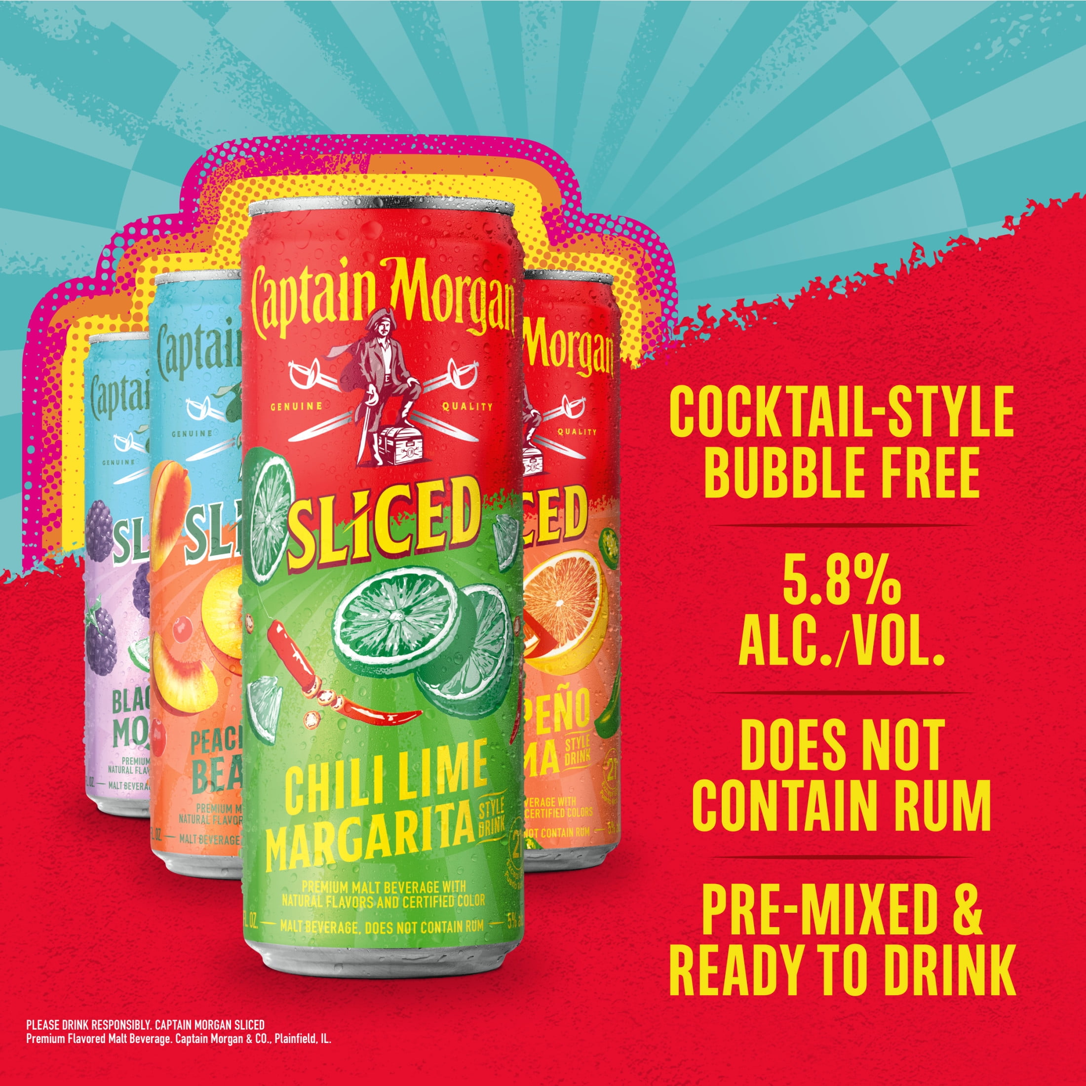 Captain Morgan Sweet Vs Heat Variety, 12 pack, 12 fl oz Cans, 5% ABV
