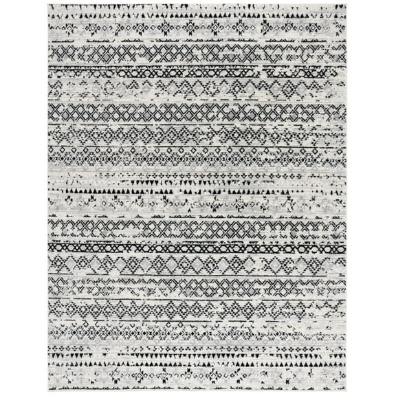 SAFAVIEH Tulum Kady Oriental Area Rug, Ivory Grey/Charcoal, 8' x 10'