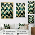 thumbnail image 4 of Designart "Golden Arches In Emerald II" Abstract Shapes Wall Decor, 4 of 7