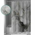 thumbnail image 3 of Abstract Shower Curtain Set ，Waterproof Fabric Shower Curtains Gray Golden Marble Fluid Lines Shower Curtains for Bathroom,Bathroom Decor 72"x84", 3 of 6