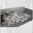 thumbnail image 5 of Floral Soft Flannel Fleece Throw Blanket, Rose Bouquets with Leaves on a Background of Dots, Cozy Plush for Indoor and Outdoor Use, 70" x 90", Coral Baby Pink, by Ambesonne, 5 of 5