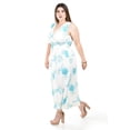 thumbnail image 2 of Vestido Largo Cintura Smock Roman Fashion Talla Extra 8801X-11 Blanco Flor 42, 2 of 5