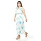 thumbnail image 2 of Vestido Largo Cintura Smock Roman Fashion Talla Extra 8801X-11 Blanco Flor 42, 2 of 5