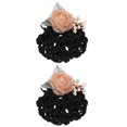 thumbnail image 2 of 2 piezas de redecilla con flores para el pelo, pinza decorativa para moño de mujer, 2 of 7