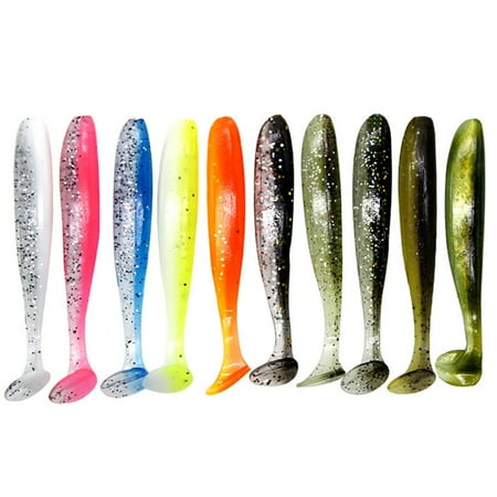 fankhu 10pcs 7cm 2g Worm Fishing Lures Artificial Crankbait Swimbait Soft Baits