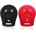 thumbnail image 1 of Silicone Case Cover Entry Skin Fob Holder for Nissan Cube Versa Rogue Smart Key (black and red), 1 of 4