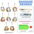 thumbnail image 2 of (LY277) (Diamante Doble Cara 8 Uds) Llavero Con DIY Animal Hámster Dos Colores, 2 of 9