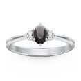 thumbnail image 2 of Bague Ovale avec Accents d'Épaule - Quartz Fumé (Juin), 2 of 5