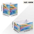 thumbnail image 2 of Cabinet Storage Basket 11.02x11.02x11.02 Inches Storage Box Foldable, Storable and Easy to Assemble ，Open Home Storage Bins ，Closet Storage Bins Beautiful Watercolor Dragon, 2 of 8