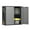 Black&Gray, variant on Garage Wall Cabinet with Door,Metal Garage Cabinets Wall Mounted,Black Floating Tool Cabenit for Wall,Wall Storage Cabinet for Kitchen,Garage Wall Storage(13.8"H,Black&Gray)