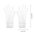 thumbnail image 3 of Unique Bargains 1 Pair Sunblock Mittens Hollow Fishing Net Sun Block Driving Gloves for Women White, 3 of 5