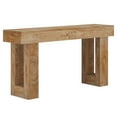 thumbnail image 4 of Demi Bonn 63" Console Table, Farmhouse Wooden Sofa Table Entryway Table for Hallway, Entrance, Living Room, Bedroom, Light Brown, 4 of 11