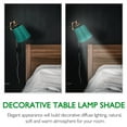 thumbnail image 3 of OULII 1Pack Simple Style Household Lampshade Green Cloth Dust Protection Elegant Appearance Room Decoration, 3 of 7