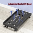 thumbnail image 6 of TYPPKMM Adjustable Mobile PC Tower Stand with Wheels Under Desk CPU Holder Rolling Computer Host Stand for Home Office Adjustable Width, 6 of 6