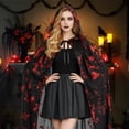 thumbnail image 5 of Alaiyaky Hooded Cape Halloween,Vampire Cape Cloak, Cosplay Poncho, Adult Halloween Fancy Dress Costume,Cloak for Halloween Party Fancy Dress, 5 of 8
