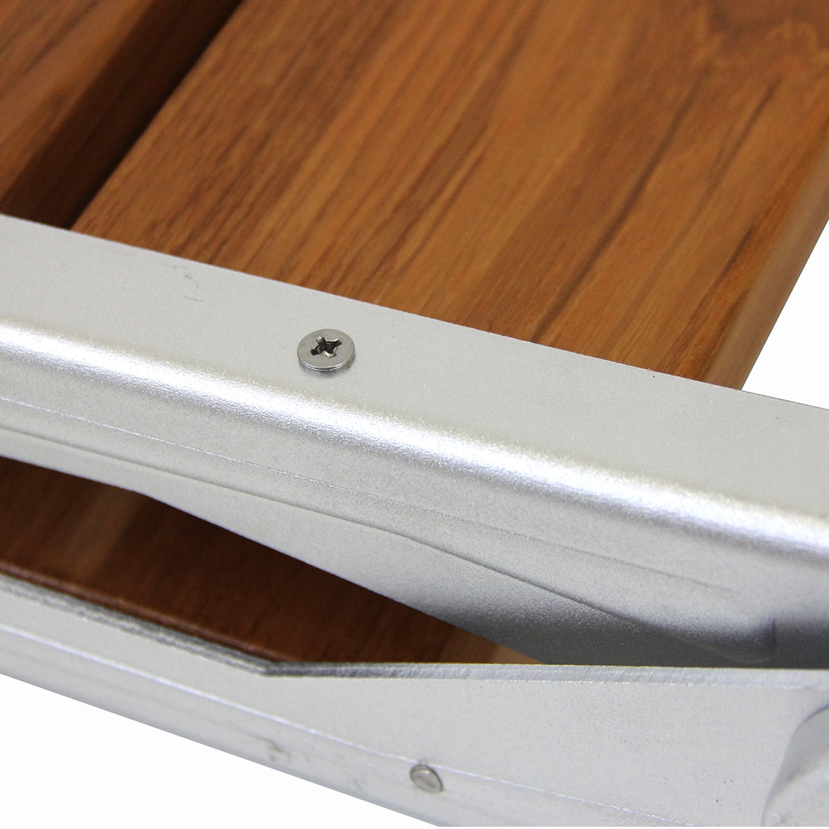 Clevr 18" Serena Folding Shower Bench Seat Modern Teak Wood Bath Medical Wall Mount, ADA Specs