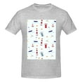 thumbnail image 4 of Bingfone Nautical Lighthouse Sailboat Men'S Loose Fit Short-Sleeve Pocket T-Shirt, 4 of 7