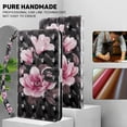 thumbnail image 3 of for Motorola Moto E13 Wallet Case with Card Slot Holder Kickstand - Lovely Colorful Pattern PU Leather Flip Phone Case Cover for Motorola Moto E13 Black Pink Flower, 3 of 9