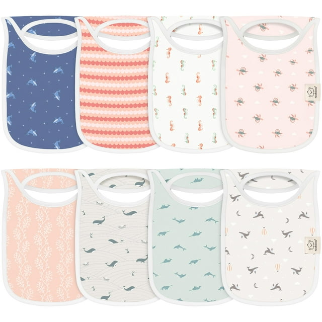 Baberos KeaBabies Hallo, paquete de 8 unidades, para niños y niñas