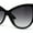Black Smoke, variant on Womens Oversize Cat Eye Chic Horn Rim Shield Sunglasses All Black