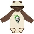 thumbnail image 3 of Inktastic Retro Skull Boys or Girls Long Sleeve Baby Bodysuit, 3 of 5