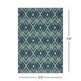 thumbnail image 5 of Noble House Myrtle 90x63" Indoor/Outdoor Fabric Geometric Area Rug in Navy/Green, 5 of 13