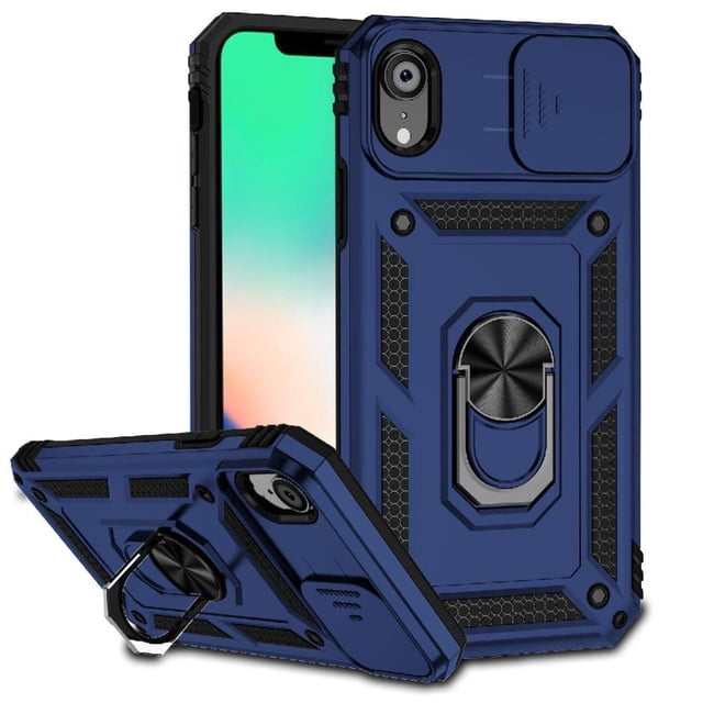 Estuche GANGXUN para iPhone XR, soporte giratorio 360°, estilo mecánico y magnético