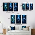 thumbnail image 4 of Designart "Blue Lotus Blossoming in Moonlit Pond" Lotus Wall Art Set Of 3 - Modern Blue Gallery Wall Set For Home Decor, 4 of 6