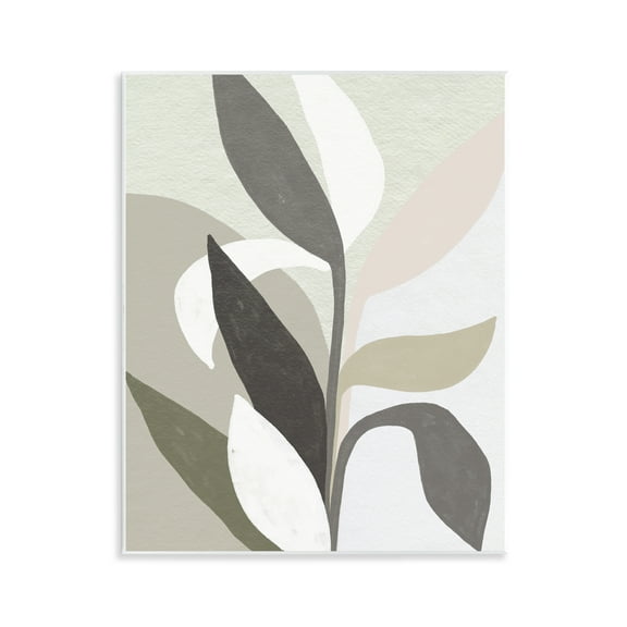 Stupell Industries Soft Modern Organic Leaves Floral Painting Unframed Art Print Wall Art, 11 x 14