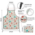 thumbnail image 3 of Pioneer Flower Floral Print Pattern Cotton Linen Apron with Pockets, Waterproof Adjustable, 33x27 Inch for Kitchen, Gardening, BBQ, Salon, 3 of 6