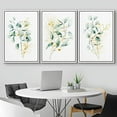 thumbnail image 2 of IDEA4WALL Framed Wall Art Print Set Green Yellow Pastel Forest Plant Variety Nature Illustrations Modern Decorative Chic for Living Room, Bedroom, Office - 24"x36"x3 White, 2 of 5