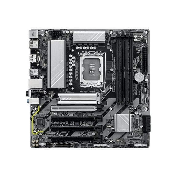 GIGABYTE B860M DS3H WIFI6E Intel Core Ultra (Series 2) LGA 1851 Motherboard, mATX, DDR5, 2x M.2, PCIe 5.0, USB-C, WIFI6E, 2.5GbE LAN, EZ-Latch