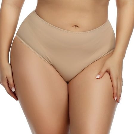 Sngxgn Womens Full-Cut-Fit Stretch Cotton Brief Panty  Womens Cotton Underwear  Full Coverage Panties(Beige XXXXL)