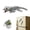 Spotted, variant on 3D-printed articulated lifelike gecko figurine with base; articulated gecko fridge ; realistic-looking fridge ; for home decor or pranking friends,Orange-white