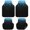 Blue Black, variant on Green Southwestern Car Floor Mats 4 Pieces, Front & Rear Auto Carpet Mats Full Set with Rubber Backing, Vintage Boho Geometric Universal All Weather Car Floor Protectors for SUV Truck Van