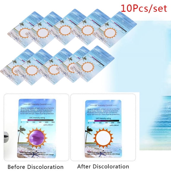 10Pcs UVB Test Card Reptiles Terrarium UV Light Lamp Life Effective Tests Y WA