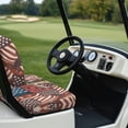 thumbnail image 6 of Pzuqiu 2-Piece US Flag Bald Eagle Golf Cart Seat Covers Set - 250 Years Anniversary Edition, Stretch-Fit for EZGO, Club Car & Yamaha Golf Carts, 6 of 10