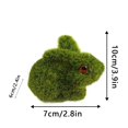 thumbnail image 3 of JuWDoc Green Moss Bunnies Bunny Decorations Easter Bunnies Easter Bunny Figurines Easter Decoration Flocking Easter Simulation Animal Ornaments Easter Ornaments Easter Gifts Crafts 3.9IN, 3 of 3