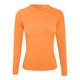 thumbnail image 4 of Camiseta de manga larga elástica con cuello redondo y ribete para mujer: top básico ajustado, transpirable, fácil de combinar con vaqueros, chaquetas o abrigos., 4 of 4