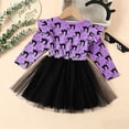 thumbnail image 5 of Kogui Toddler Girls Winter Long Sleeve Tutu Sundress Holiday Halloween Casual Party Attire (Purple, 2-3 Years), 5 of 7