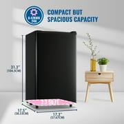 WANAI 3.2 Cu.ft Mini Refrigerator with 5 Temp Control Small Fridge Compact Size for Any Room Black